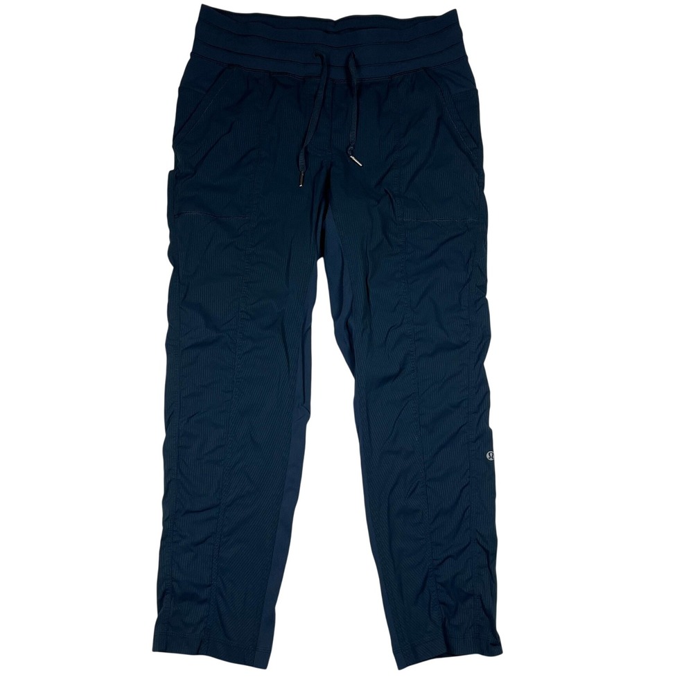 Lululemon Dance Studio Jogger Womens 10 (Fits 31x28) Navy Blue Ribbed Activewear